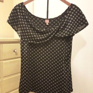 Anthropologie Au Fond Polka Dot Blouse, Women's L